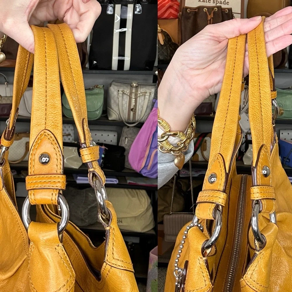 Coach Maggie Large Leather Hobo 2008 – Saffron (Style 13897) Orig Tag & Dustbag - Picture 9 of 12